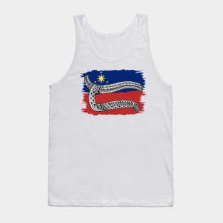 Philippine Flag Tribal line Art / Baybayin word DA / RA Tank Top